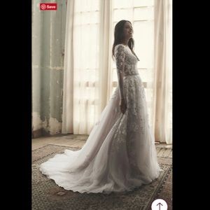 Galina Signature Illusion Sleeve Wedding Dress